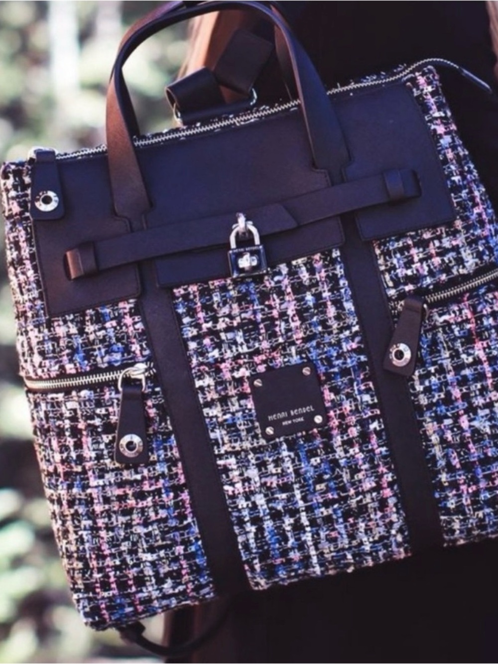 Henri Bendel Jetsetter Tweed with Black Trim